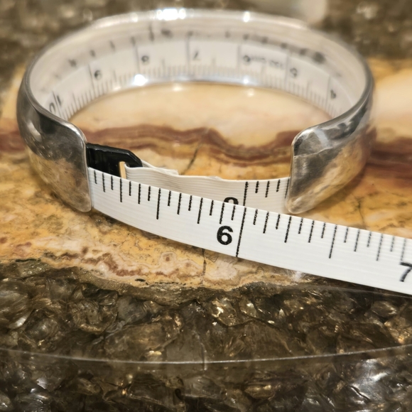 Sterling Silver Native American Signed Bracelet - Picture 5 of 7